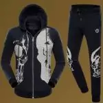 philipp plein survetement coton zipper skull